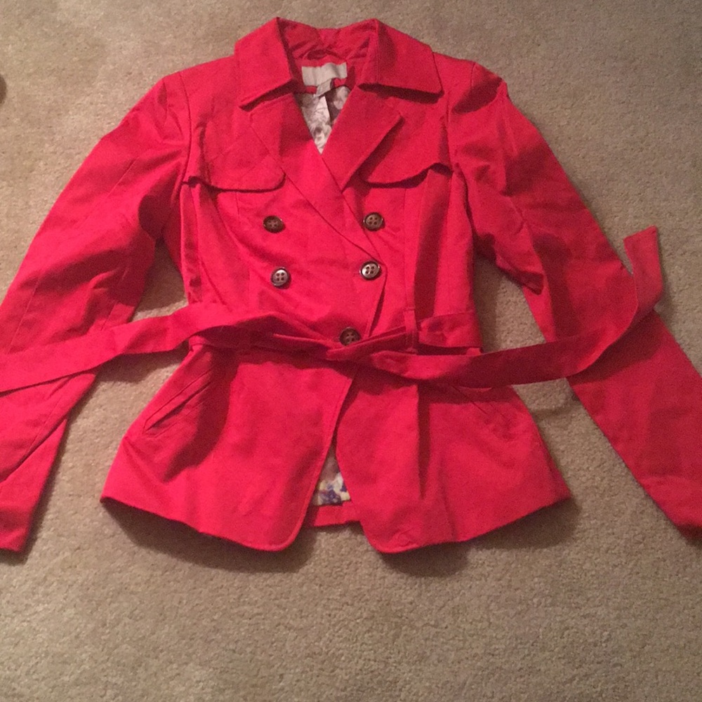 Pink trench coat